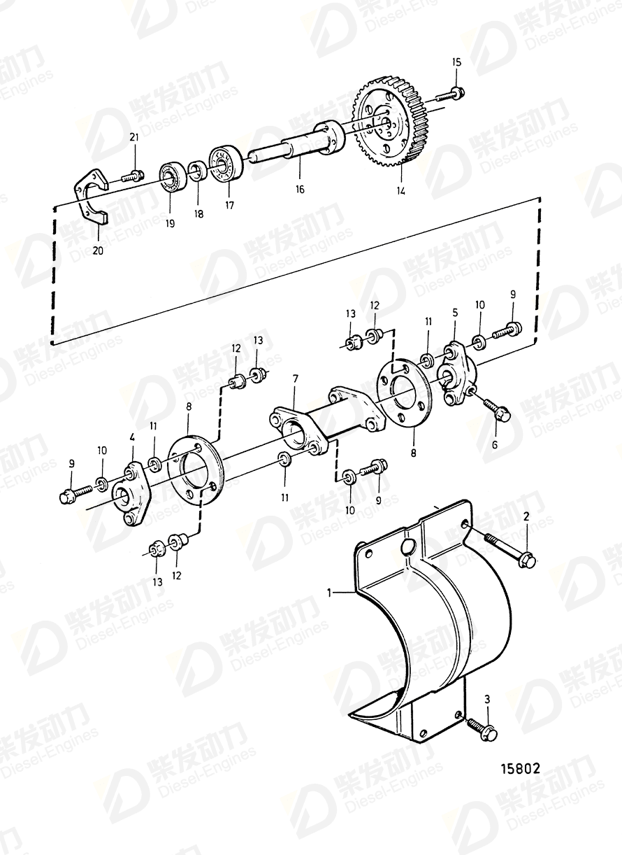 VOLVO Ball bearing 184708 Drawing VOLVO Ball bearing 184708 Drawing